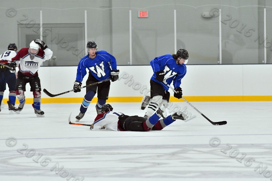 Wheaton College Men\'s Ice Hockey vs Middlesex Community College. - Photo By: KEITH NORDSTROM